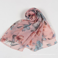 Women Butterfly Print Soft Long Neck Wrap Shawl Stole Spring Autumn Scarf (SW105)